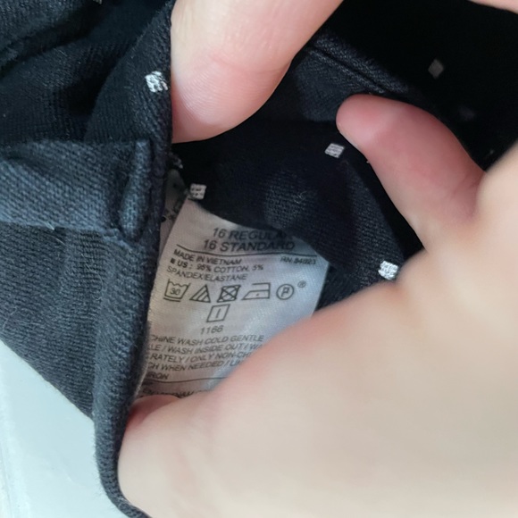 Black with white dots pants - 16 - Picture 2 of 2